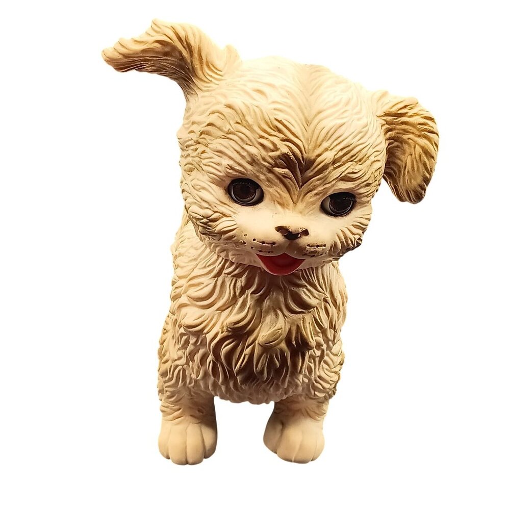 Edward Mobley Vintage Woofie Rubber Dog Figurine 1960s Collectible Puppy Toy Cut